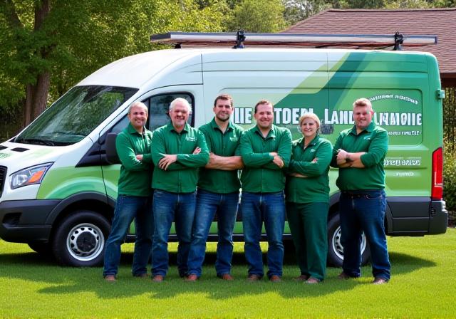 Florida Paradise Landscaping team with equipment